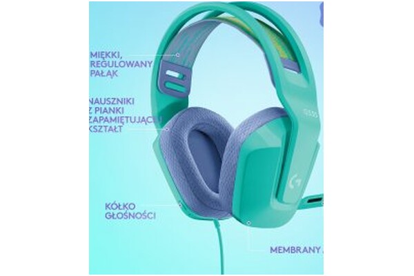Słuchawki Logitech G335 Nauszne Przewodowe zielony