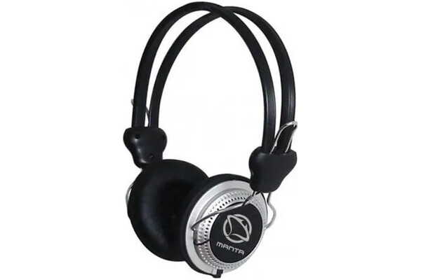Słuchawki Manta HDP011 Nauszne Przewodowe srebrny