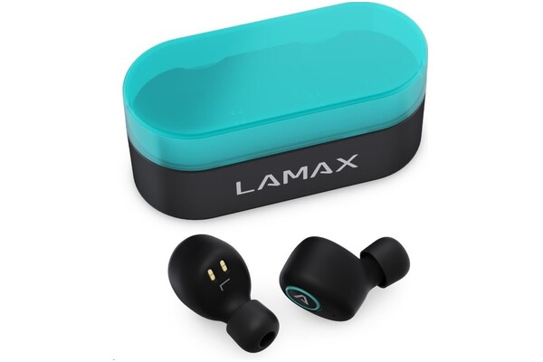 Słuchawki LAMAX Dots1 Dokanałowe Bezprzewodowe czarno-niebieski