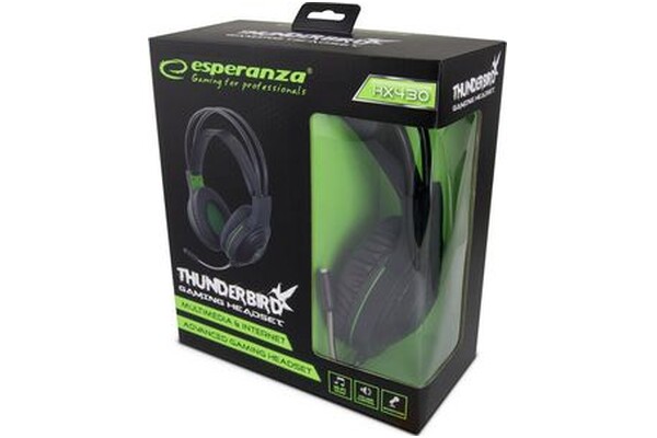 Słuchawki Esperanza EGH430 Thunderbird Nauszne Przewodowe zielony
