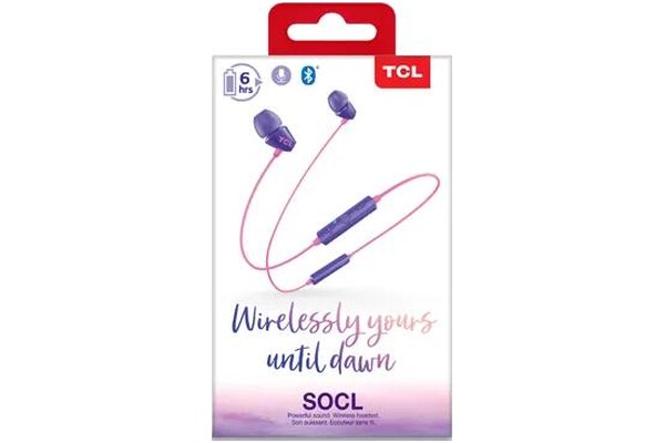 Słuchawki TCL SOCL100BT Dokanałowe Bezprzewodowe fioletowy