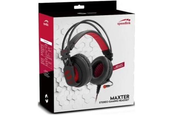 Słuchawki Speedlink Maxter Nauszne Przewodowe czerwony