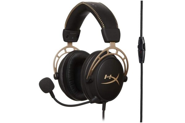 Słuchawki HYPERX Cloud Alpha Nauszne Przewodowe czarno-złoty