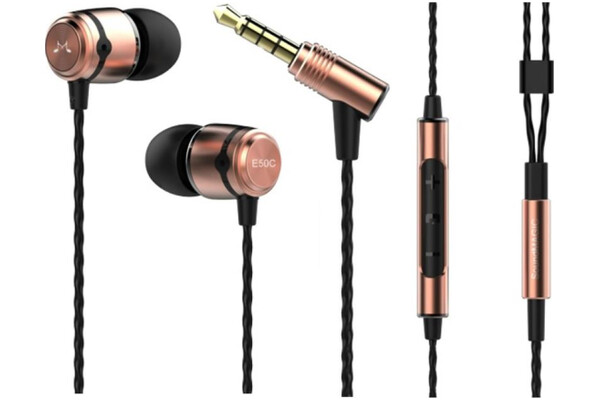 Słuchawki SoundMAGIC E50C Dokanałowe Przewodowe czarno-złoty