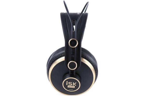 Słuchawki iSK HD9999 Nauszne Przewodowe czarno-złoty