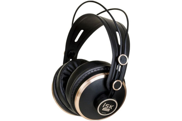 Słuchawki iSK HD9999 Nauszne Przewodowe czarno-złoty