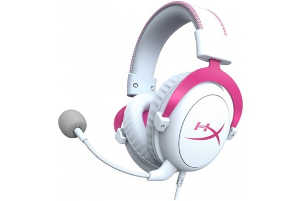 Słuchawki HYPERX Cloud 2 Nauszne Przewodowe biało-różowy