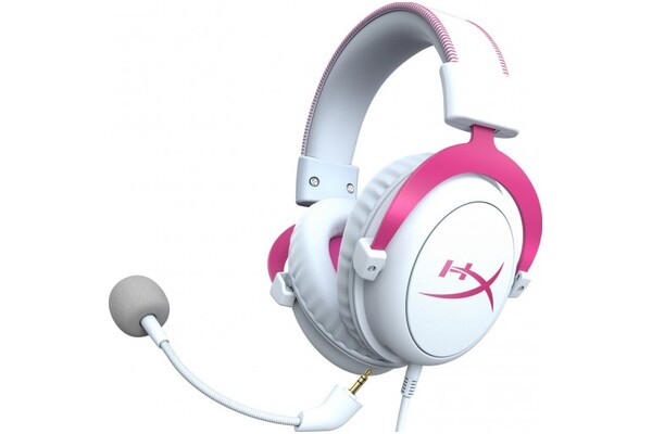 Słuchawki HYPERX Cloud 2 Nauszne Przewodowe biało-różowy