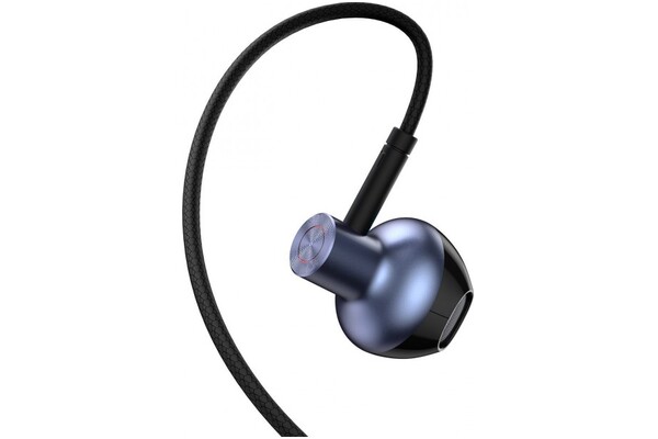 Słuchawki Baseus H19 Enock Douszne Przewodowe czarno-niebieski