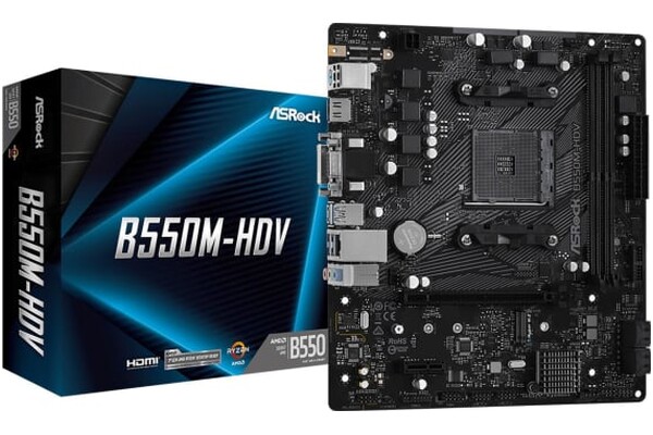 Płyta główna ASrock B550M -HDV Socket AM4 AMD B550 DDR4 miniATX