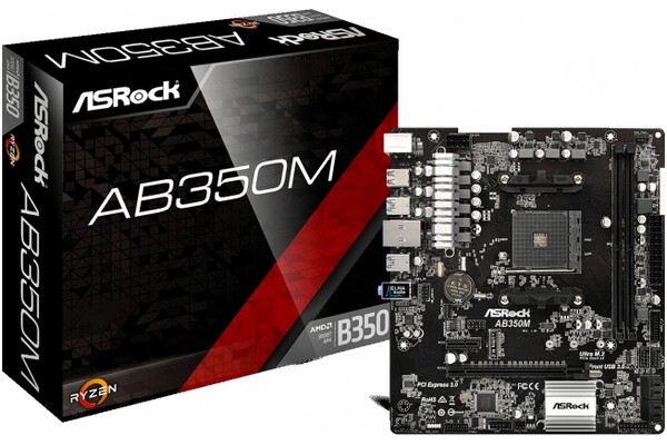 Płyta główna ASrock AB350M Socket AM4 AMD B350 DDR4 microATX