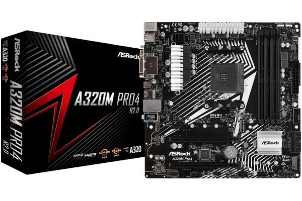 Płyta główna ASrock A320M Pro4 R2.0 Socket AM4 AMD A320 DDR4 microATX