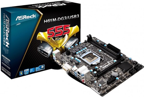 Płyta główna ASrock H61M Socket 1155 Intel H61 DDR3 ATX