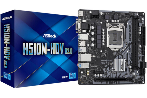 Płyta główna ASrock H510M -HDV R2.0 Socket 1200 Intel H510 DDR4 miniATX