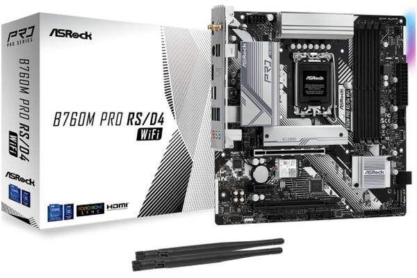 Płyta główna ASrock B760M Pro RS Socket 1700 Intel B760 DDR4 miniATX