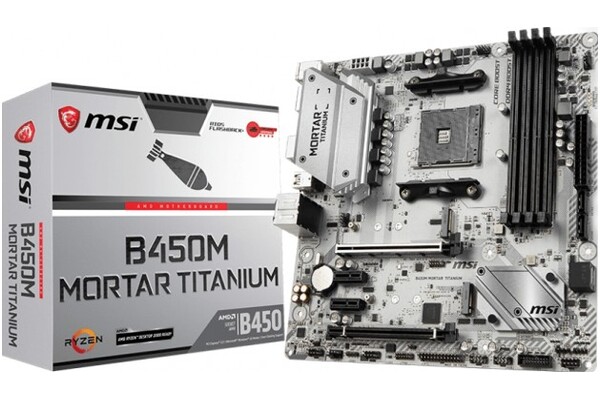 Płyta główna MSI B450M Mortar Titanium Socket AM4 AMD B450 DDR4 microATX