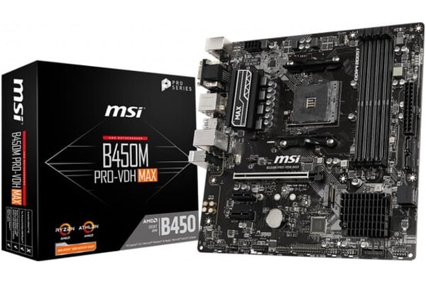 Płyta główna MSI B450M Pro-VDH Max Socket AM4 AMD B450 DDR4 miniATX