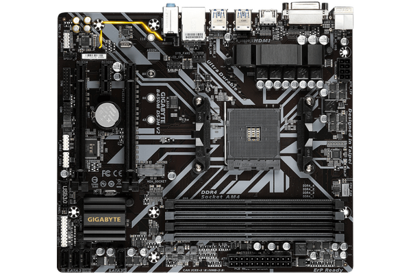 Płyta główna GIGABYTE B450MDS3H V2 Socket AM4 AMD B450 DDR4 miniATX