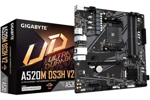 Płyta główna GIGABYTE A520MDS3H V2 Socket AM4 AMD A520 DDR4 miniATX