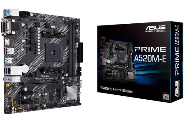 Płyta główna ASUS A520M-E Prime Socket AM4 AMD A520 DDR4 miniATX