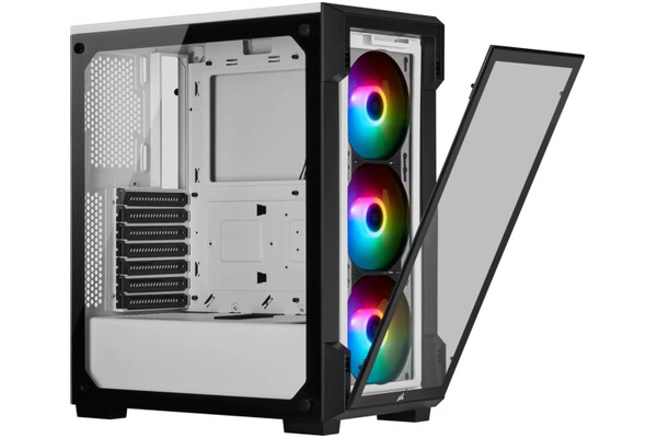 Obudowa PC CORSAIR 220T iCue Midi Tower biały