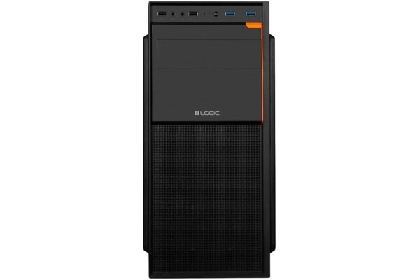 Obudowa PC Logic J23 Midi Tower czarno-pomarańczowy
