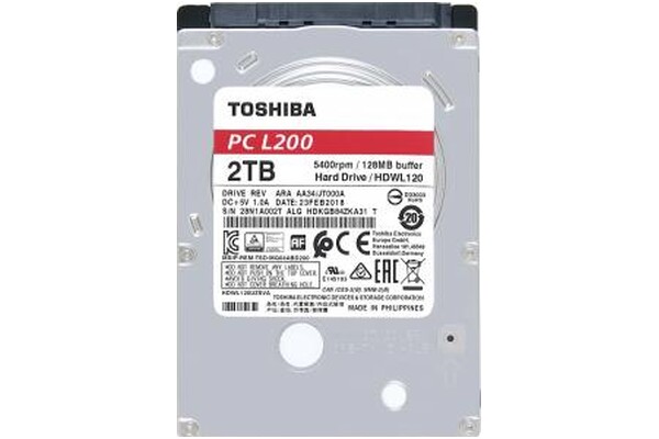 Dysk wewnętrzny TOSHIBA HDWL120UZSVA L200 HDD SATA (2.5") 2TB
