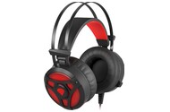 Słuchawki Genesis Neon 360 Nauszne Przewodowe czarno-czerwony