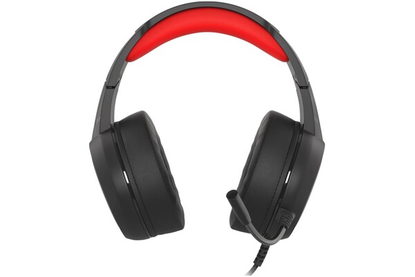 Słuchawki Genesis Neon 200 Nauszne Przewodowe czarno-czerwony