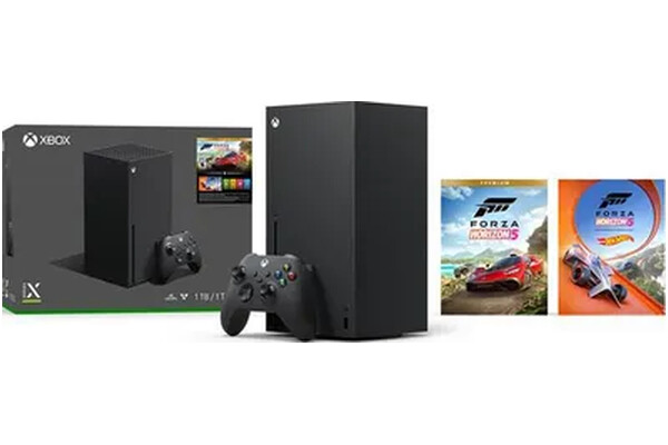 Konsola Microsoft Xbox Series X 1TB czarny + Forza Horizon 5 + 1TB dysk SEAGATE STJR1000400