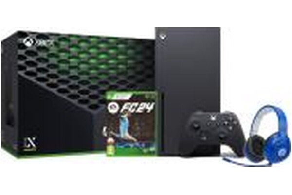 Konsola Microsoft Xbox Series X 1TB czarny + EA SPORTS FC 24 + słuchawki LucidSound