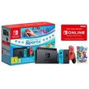 Konsola Nintendo Switch 32GB Czerwono-niebieski + Switch Sports, Super Mario Bros Wonder + 90 dni Nintendo Switch Online