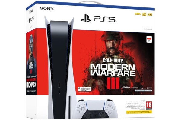 Konsola Sony PlayStation 5 825GB biało-czarny + Call of Duty Modern Warfare III