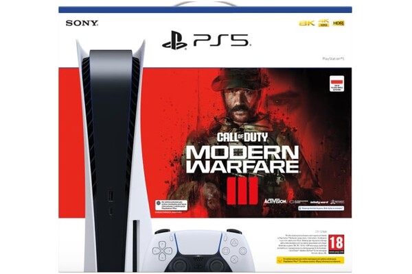 Konsola Sony PlayStation 5 825GB biało-czarny + Call of Duty Modern Warfare III