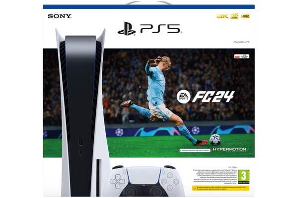 Konsola Sony PlayStation 5 825GB biało-czarny + EA SPORTS FC 24