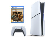 Konsola Sony PlayStation 5 Slim 1024GB biało-czarny + Uncharted Kolekcja Dziedzictwo Złodziei