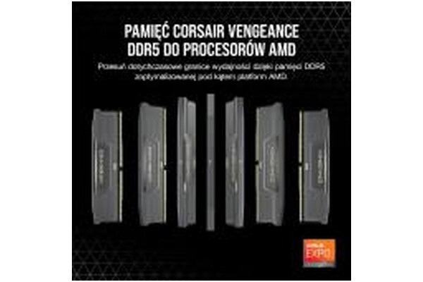 Pamięć RAM CORSAIR Vengeance Black Black 32GB DDR5 6000MHz 1.25V