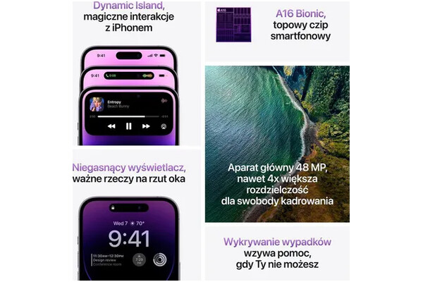 Smartfon Apple iPhone 14 Pro Max 5G głęboka purpura 6.7" 6GB/256GB