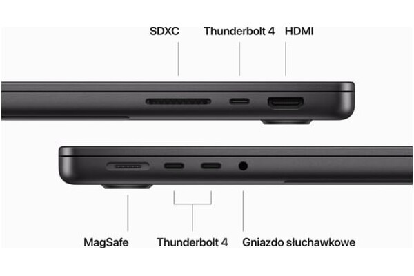 Laptop Apple MacBook Pro 14.2" Apple M3 Pro Apple M3 Pro (18 rdz.) 36GB 4096GB SSD macOS Sonoma