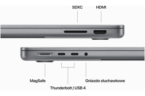 Laptop Apple MacBook Pro 14.2" Apple M3 Apple M3 (10 rdz.) 24GB 512GB SSD macOS Sonoma