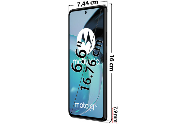 Smartfon Motorola moto g72 czarny 6.6" 8GB/128GB