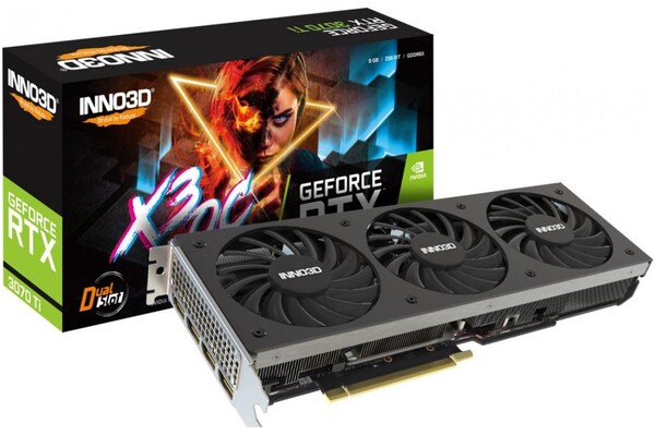 Karta graficzna Inno3D RTX 3070 Ti X3 Dual Slot OC 8GB GDDR6X