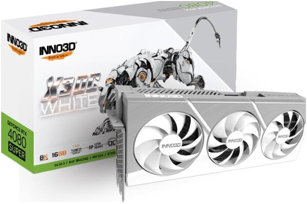 Karta graficzna Inno3D RTX 4080 SUPER X3 White OC 16GB GDDR6X