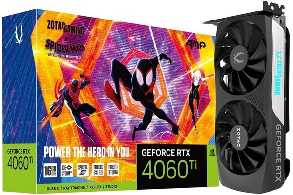 Karta graficzna ZOTAC RTX 4060 Ti AMP Spiderman 16GB GDDR6