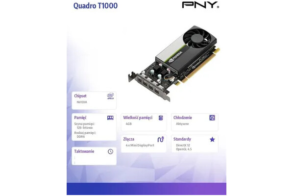 Karta graficzna PNY T1000 Quadro 4GB DDR6
