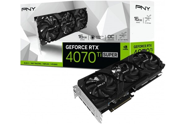 Karta graficzna PNY RTX 4070 Ti SUPER Verto Triple Fan OC 16GB GDDR6X