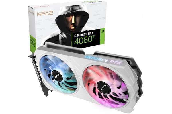 Karta graficzna KFA2 RTX 4060 Ti 1-click White EX OC 8GB GDDR6