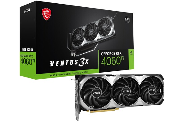 Karta graficzna MSI RTX 4060 Ti Ventus 3X OC 16GB GDDR6