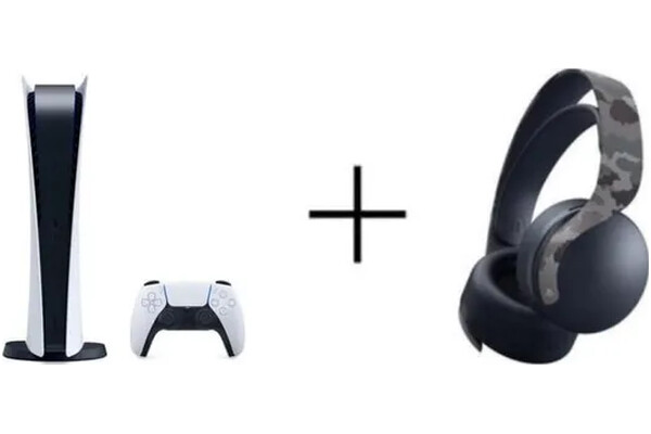 Konsola Sony PlayStation 5 Digital 825GB biały + Astros Playroom + Słuchawki