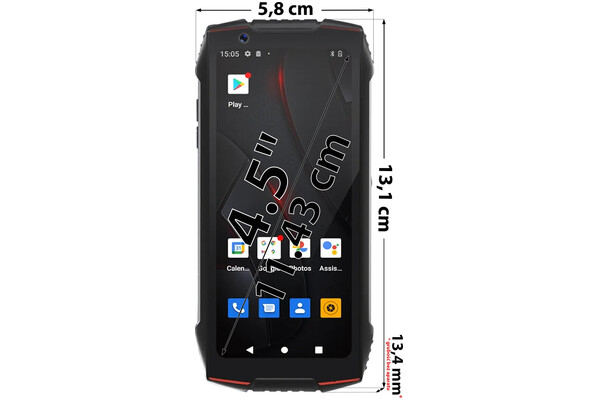 Smartfon CUBOT King Kong Mini 3 czarno-czerwony 4.5" 128GB